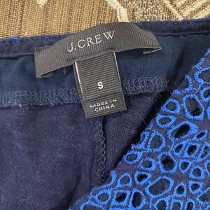 J. Crew Blue Lace Tank Top